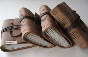 Buffalo Leather Handmade Journal Thread <b>Notebook</b> Bound Journal With Wood Free Cotton Rug White Paper Leather Retro Travel <b>Diary</b> - Product Image 5