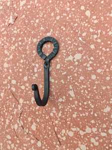 Hand Forged Wrought Iron Wall <b>Hook</b> Vintage Industrial Decorative J <b>Hook</b> for <b>Coats</b> Bags Hats Rustic Antique <b>Single</b> Hanger - Product Image 3