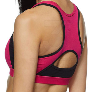 Soutien-gorge de sport moderne et simple à maintien élevé avec logo frontal, en tissu écologique et respirant à séchage rapide pour le yoga et l'entraînement féminin - Product Image 6