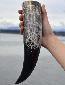 Authentic Viking Horn Drinking Mug Handmade Natural Polished Finish Eco Friendly Durable Medieval Themed Barware Gift - Product Image 6