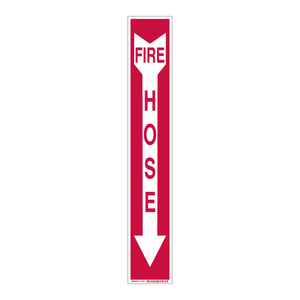 Panneau de signalisation pour tuyau d'incendie en PVC phosphorescent BradyGlo pour zones de sécurité incendie - Product Image 3