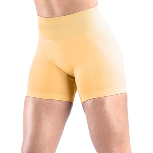 Shorts de yoga rehausseurs de fessiers taille haute sans couture, effet ventre plat, en tissu extensible doux 220g, couleur unie pour l'entraînement et la gym - Product Image 2