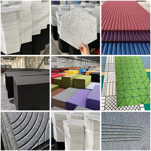 Mới nâng cấp 3D stereo Acoustic tấm Tường màu đỏ thanh lịch mật độ cao phù hợp cho những dịp khác nhau - Product Image 5