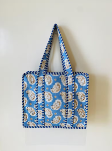 Eco-Friendly Women's Bohemian Cotton <b>Quilted</b> Tote <b>Bag</b> Zipper Floral Pattern Multi-Colour Shoulder <b>Bag</b> for Daily Use Travel - Product Image 2