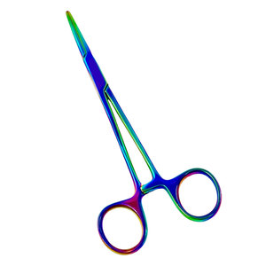 Tijeras de vendaje Lister de titanio color arcoíris de 7.25 pulgadas, tijeras quirúrgicas EMT para traumatismos con hemostato recto de acero inoxidable - Product Image 5