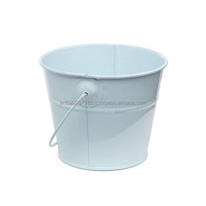 Cubo de maceta galvanizado auténtico estilo rural para arreglos florales DIY o estilo de estante de granja - Product Image 3