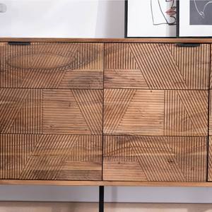 Aparador de cuatro puertas Vandana Crystal Living de madera de acacia, diseño contemporáneo Uky con un toque retro. - Product Image 5