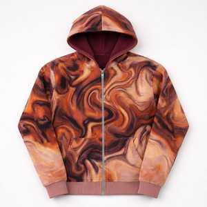 Sudadera con capucha extragrande con cremallera para hombre y mujer, con logo personalizado, forro polar, estilo casual, gruesa, para invierno, ropa urbana. - Product Image 1