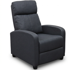 Luxury Modern Foldable Manual <b>Recliner</b> Chair Single Seater Linen Fabric with Wooden Frame for Living Room - Product Image 2