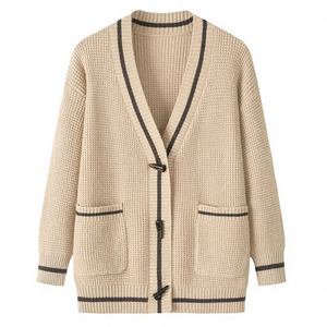 Pull en tricot pour homme, couleur bordeaux, manches longues, coupe classique, matière acrylique, idéal pour l'automne - Product Image 5