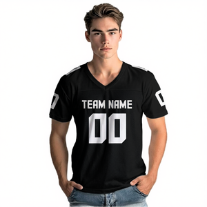 เสื้อเจอร์ซีย์อเมริกันฟุตบอลคอวีสำหรับผู้ชาย พิมพ์ชื่อทีมและหมายเลข ระบายเหงื่อได้ดี แขนสั้น ทรงปกติ สำหรับผู้ใหญ่ - Product Image 2