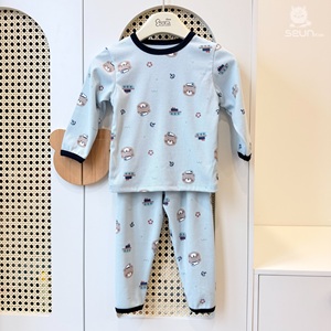 Conjunto de Ropa Casual Suave de Manga Larga con Estampado de Algodón y Poliéster para Niños y Niñas SeunKids, Fabricante de Vietnam - Product Image 2