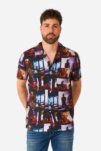 Chemise d'été pour homme à manches courtes, imprimé tropical hawaïen, décontractée, boutonnée, en coton, motif floral coloré, pour les vacances à la plage - Product Image 5