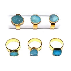 Buy Rod Sky Blue Druzy Ring | Rod Sky Blue Druzy Ring Supplier