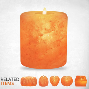 Portavelas cilíndrico de sal rosa natural tallado a mano 2026, artesanía natural, decoración del hogar, producto de moda - Product Image 3