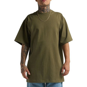 T-shirts pour hommes Shaka Wear 100% coton lourd 220g, coupe ample, sans motif - Respirant, manches courtes, col rond, streetwear décontracté - Product Image 2