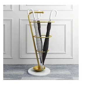 Modern Square <b>Black</b> Metal Umbrella Stand Mesh Entryway Walking Stick Holder <b>Large</b> Capacity Tall Cane Storage Rack with Drip Tray - Product Image 2