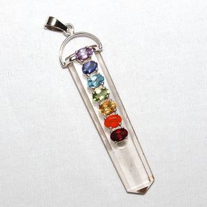 Rubis Zoisite Chakra Pendentif 7 chakra pendentif pendentif en métal personnalisé - Product Image 3