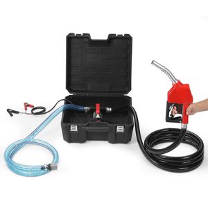 Bomba de Transferencia de Combustible Portátil de 12V CC, 10 GPM, 1/4 HP, con Boquilla de Combustible de Cierre Automático, Bomba Eléctrica de Diésel de Alto Flujo - Product Image 5