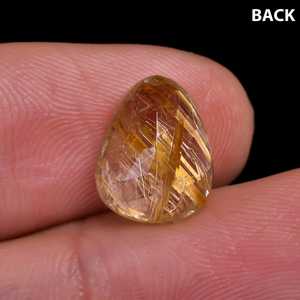 Pierre facettée en rutile doré incroyablement taillée, gemmes en rutile doré bien polies, pierre précieuse 11X8X6 mm - Product Image 4