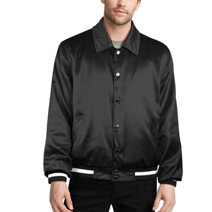 Vestes en satin d'hiver personnalisées en polyester, style streetwear, pour hommes, vente en gros - Product Image 1
