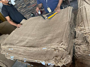 Sacs en jute DW, écologiques, qualité alimentaire, 40x27,5 pouces/750 g, ourlet ourlé, couture Hercules, couture de sécurité, absorbant l'humidité - Product Image 4