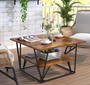 Mesa de centro de doble capa convertible moderna de excelente calidad, muebles de sala de estar con Panel de madera para oficina en casa y Villa - Product Image 3