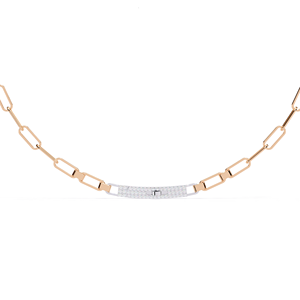 Pendentif barre en or jaune 14 carats avec diamant brillant de laboratoire certifié IGI, style trombone, collier en diamant synthétique - Product Image 6