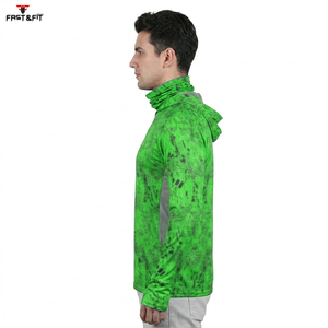 Sudadera con Capucha para Pesca, Sublimada, de Poliéster, de Secado Rápido, Personalizada, Ligera, con Protección Solar y Manga Larga, para Senderismo y Pesca al Aire Libre - Product Image 6