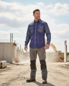 Camisas Resistentes al Fuego ZUNEZI, Diseño de Verano, 6oz, Ligeras, Ignífugas, Resistentes al Agua CAT2, con Paquete de Respirador y Puños Ajustables - Product Image 3