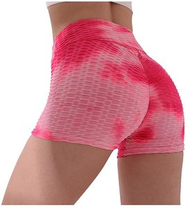Shorts de yoga sans couture taille haute pour femmes, grande taille, personnalisés, avec compression et effet froncé, respirants, pour la course et le fitness - Product Image 5