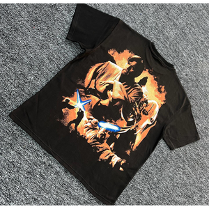 Men's Street Wear <b>Short</b> <b>Sleeve</b> T-Shirt Heavyweight 100% Cotton Regular Fit O-Neck Solid High Street - Product Image 6