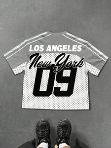 Camiseta de jersey transpirable con servicio OEM, corte holgado, estampada, con serigrafía, para hombre, 100% algodón, ecológica, de alta calidad. - Product Image 2