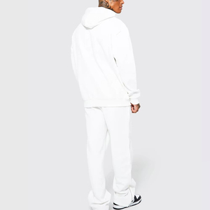 New Design Track Sweat Suit Two Green Custom Fitted Sweatsuit <b>White</b> Stripe O Neck Sportswear Man Track Suit <b>Piece</b> - Product Image 3