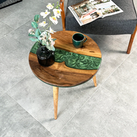 Table en bois massif de haute qualité, faite à la main, avec dessus en résine époxy, design classique rivière, pour salle à manger, bureau, comptoir de bar, utilisation Falak