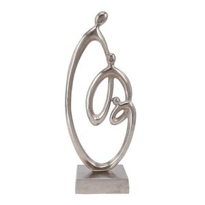 Pièce d'art sculpturale en aluminium coulé, conçue pour la décoration contemporaine avec une sensibilité au design moderne - Product Image 2