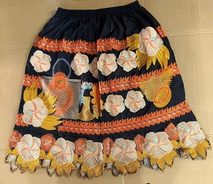 Custom 100% Cotton <b>Summer</b> Floral Eco-Friendly Knee-Length Adult Women's <b>Skirt</b> 3D Embroidery Natural Waistline Preppy Style OEM - Product Image 1