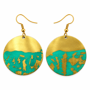 Boucles d'oreilles pendantes en laiton argenté, barres géométriques martelées avec franges tombantes, bijoux fantaisie en gros pour boutiques - Product Image 5