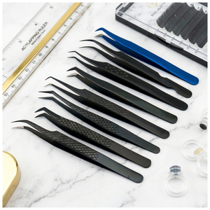 Pinzas para Pestañas con Punta de Fibra, Pinzas para Volumen de Pestañas, Pinzas para Aislamiento de Pestañas, Pinzas de Acero Inoxidable para Extensión de Pestañas - Product Image 6