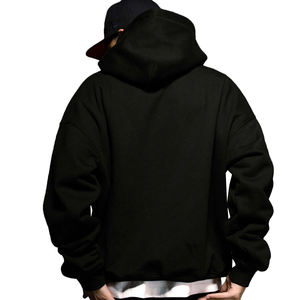 Sudadera con Capucha Extra Grande para Hombre, Color Sólido, Algodón French Terry, Informal, Otoñal, Corte Regular, Manga Larga - Product Image 3