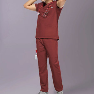 Ensemble de blouses médicales professionnelles pour femmes, col en V, tenue de travail pour le secteur de la santé, uniforme d'infirmière d'hôpital confortable, blouses d'hôpital en gros - Product Image 1