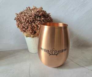 Mug à bière en cuivre pur, double paroi isolée, design minimaliste, impression personnalisée, vaisselle décorative pour la maison - Product Image 6