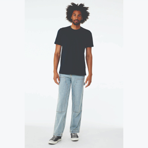 Camiseta Unisex Azul Marino de Manga Corta - 52% Algodón Peinado Airlume, 48% Poliéster, 4.2 Oz, Mezcla CVC, Precio Económico, OEM, Personalizable, a la Moda - Product Image 4