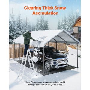 Carport per Esterni Resistente 12 X 20 con Telaio in Acciaio Zincato, Garage con Tettoia Rimovibile - Product Image 4