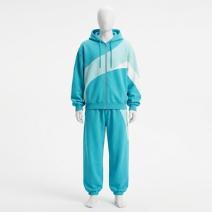 Custom Logo Men Tracksuit Fleece Hoodie and <b>Sweatpants</b> Oversized Streetwear <b>Set</b> - Product Image 1