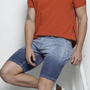 Pantalones Cortos de Mezclilla Ligeros para Hombre, con Etiqueta Personalizada al por Mayor, Transpirables, Estilo Urbano, Corte Regular, para Verano - Product Image 6