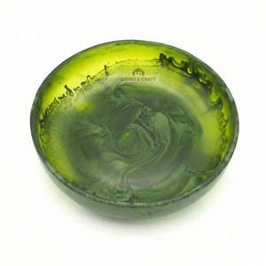 Tazón de Servir de Resina con Efecto Mármol Beige de Lujo |   Plato Moderno Redondo con Diseño de Espiral para Ensaladas y Frutas |   Decoración Nórdica para el Hogar al por Mayor - Product Image 2