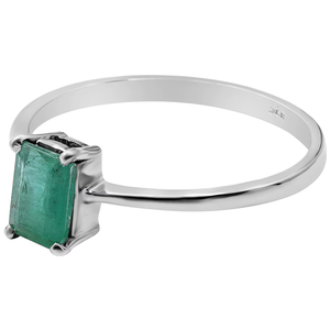 New Arrival 925 Solid Sterling <b>Silver</b> Radiant Cut <b>Emerald</b> Gemstone Handmade Luxury Engagement Anniversary Wedding <b>Rings</b> Trendy - Product Image 6