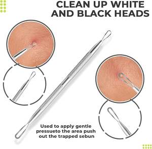 เครื่องมือกำจัดสิวหัวดำคุณภาพดี ทำจากสแตนเลส เครื่องมือดูแลส่วนบุคคล - Product Image 5
