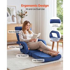 Chaise de jeu avec 5 positions réglables, support dorsal, accoudoirs, coussin, structure métallique robuste - Product Image 5